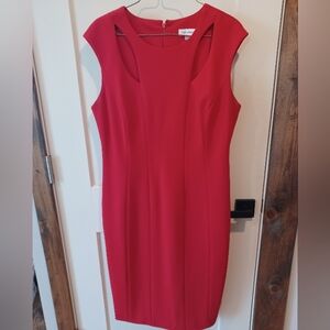 Calvin Klein Red Sleeveless Dress